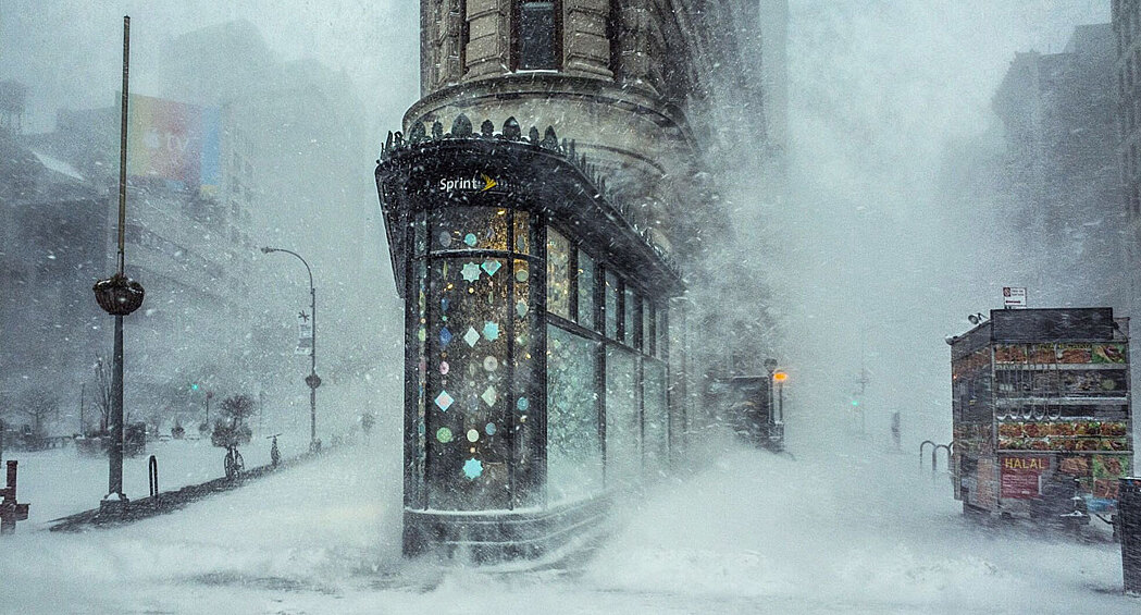Снегопад в Нью-Йорке. Победитель в номинации «Города: архитектура и пространства».