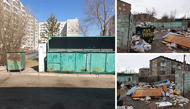 Левому берегу Красноярска не хватает мусорных контейнеров