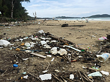 Попробуйте найти песок под мусором на этом знаменитом пляже в северном Вьетнаме