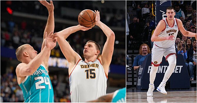 Никола Йокич набрал 40 очков, 27 подборов и 10 передач в матче с «Шарлотт»