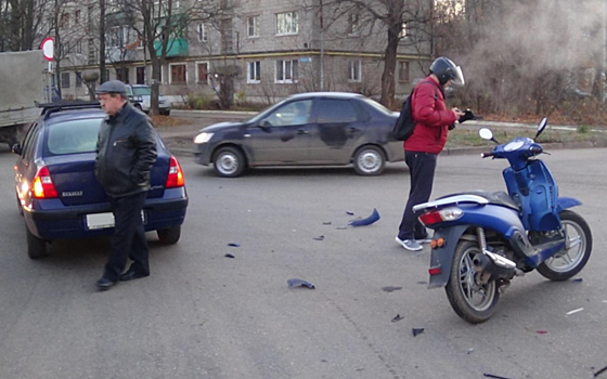 В Рязани мотоциклист попал в ДТП