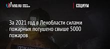 За 2021 год в Ленобласти силами пожарных потушено свыше 5000 пожаров