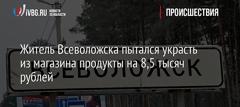 Житель Всеволожска пытался украсть из магазина продукты на 8,5 тысяч рублей