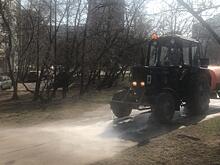 В Бибиреве продезинфицировали дороги, парковки, дворы