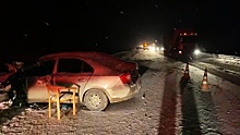 Водитель иномарки прервал работу снегоуборщика на федеральной трассе в Лысковском районе