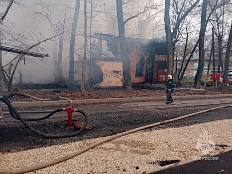 В Самаре утром 10 ноября сгорела двухэтажная заброшка на улице Нагорной