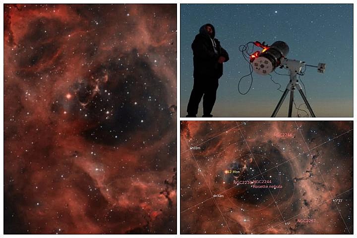 Космическую «Розетку» показал астрофотограф из Новосибирска Алексей Поляков