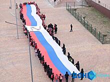 В Ростове в парке &laquo;Левобережный&raquo; развернули 60-метровый триколор