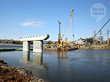 Завершено устройство третьей и четвертой опор Бакунинского моста в Пензе