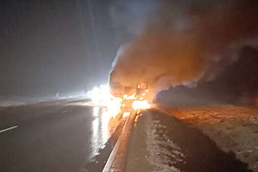 В Калининградской области загорелся микроавтобус с туристами из Словакии