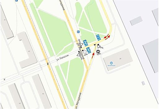 На ул. Гастелло организуют трехполосное движение