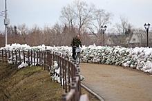 В Кургане затопило часть набережной