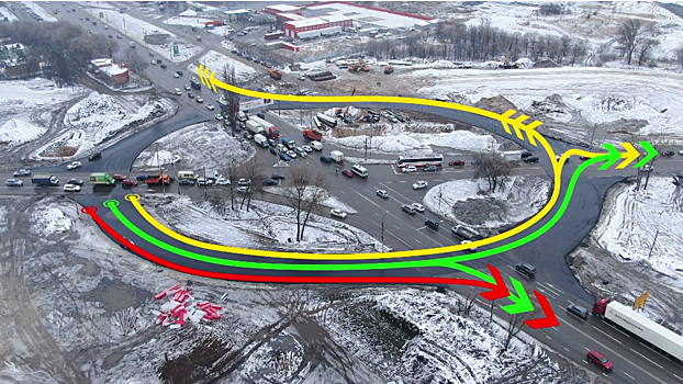В Воронеже 26 ноября откроют временное кольцо на пересечении улиц Минская и Остужева
