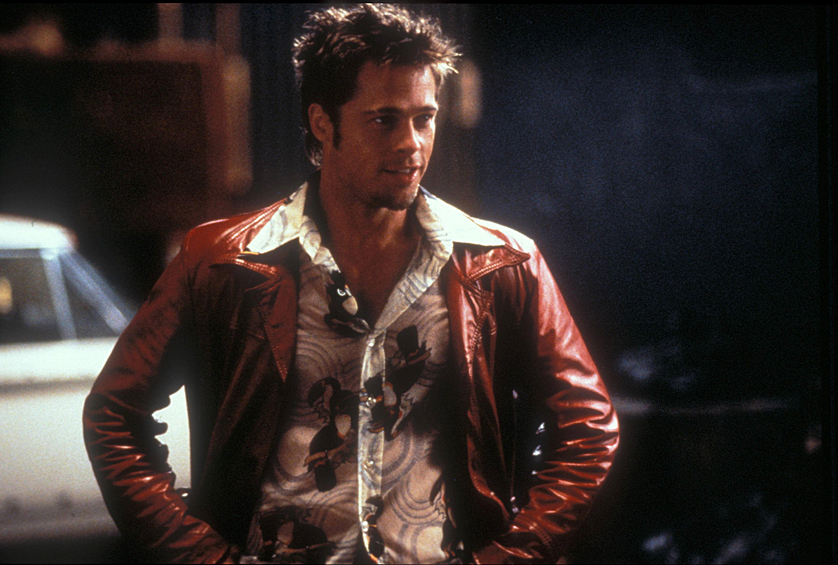 Брэд Питт в роли Тайлера Дердена в фильме «Бойцо́вский клуб», 1999 год