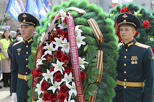 На Мемориале Победы в Бурятии состоялся митинг, посвященный 76-й годовщине победы в Великой Отечественной войне
