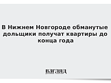 В Нижнем Новгороде обманутые дольщики получат квартиры до конца года
