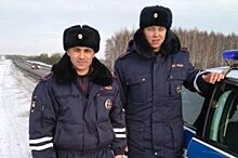 В Татарстане автоинспекторы помогли замерзающей на трассе семье с ребенком