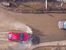 Волгоградец пролетел с коптером над исторической лужей