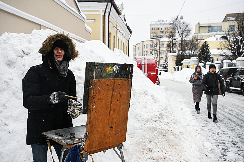 Снегопад в Москве