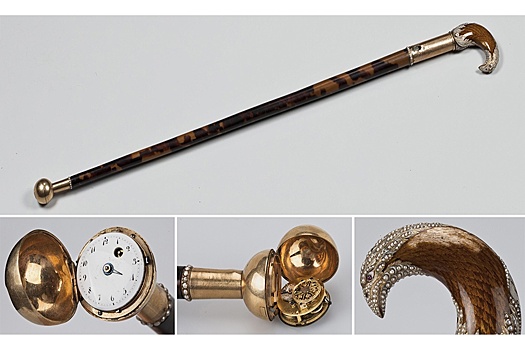 В Эрмитаже показали трость Екатерины II с секретной золотой кнопкой