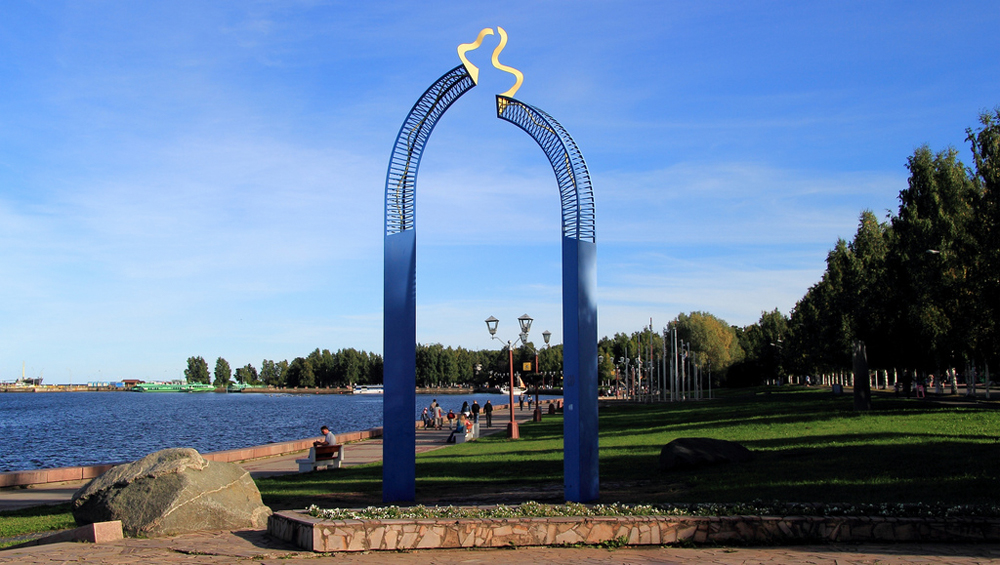 Онежская набережная, Петрозаводск, Карелия, Россия, Европа