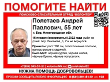 55-летний Андрей Полетаев пропал на Бору