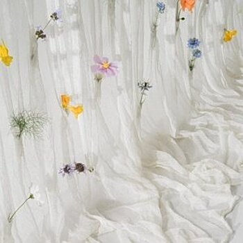 Японский дизайнер придумала шторы с живыми цветами