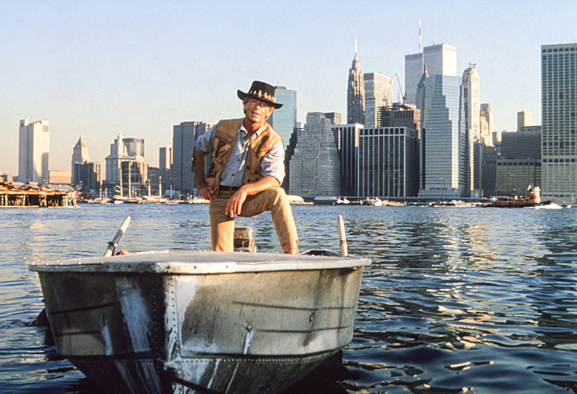 Пол Хоган в фильме «Крокодил Данди 2», 1988 год