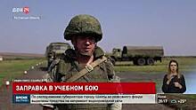 Массовую заправку боевой техники горючим в полевых условиях обеспечили бойцы подразделения материально-технического обеспечения на учениях в Ростовской области