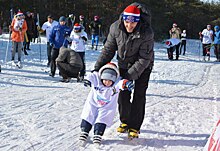 На волгоградскую «Лыжню России» приехал двухлетний спортсмен