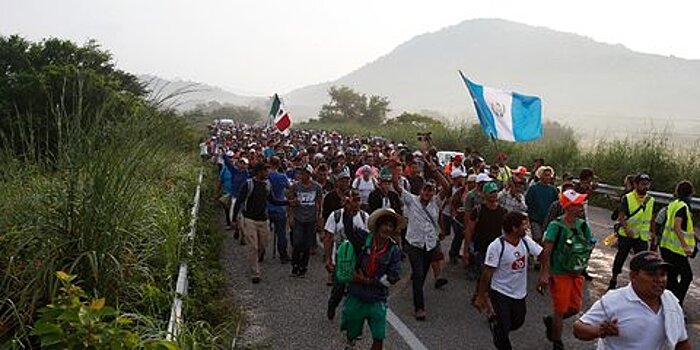 СМИ: первые группы мигрантов из Центральной Америки достигли границы США