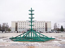 В Ижевске начали устанавливать новогоднюю ёлку