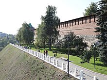 Ремонт территории вдоль Кремлевского бульвара в Нижегородском кремле завершится до 9 мая