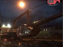 Загадочный чёрный вертолёт провезли по улицам Костромы