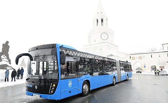 В Казани тестируют новый автобус-гармошку от КАМАЗа