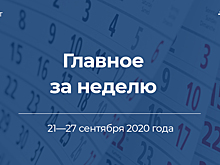 Главное за неделю. 21—27 сентября