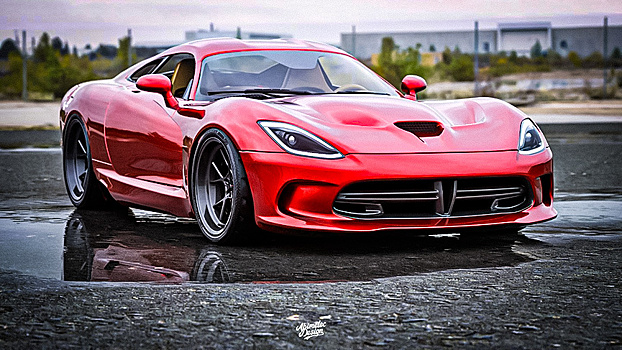 Виртуально построен среднемоторный Dodge Viper