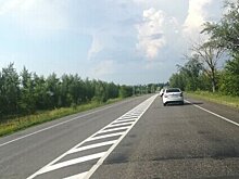В России на трассу нанесли 40-километровую сплошную линию