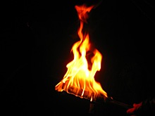 На школьницу из Гатчинского района упал горящий факел