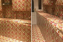 Британец покрыл каждый сантиметр кухни оберточной бумагой в преддверии Рождества