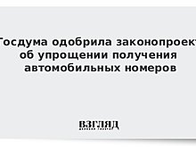 Госдума одобрила законопроект об упрощении получения автомобильных номеров