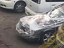 В Приморье машины обнаружили завёрнутыми в плёнку