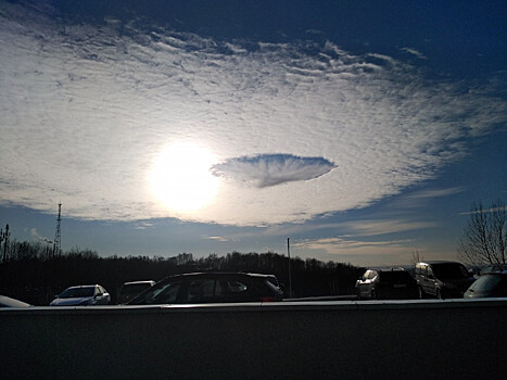 Облако необычной формы замечено над Нижним Новгородом