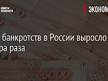 Число банкротств в России выросло в полтора раза