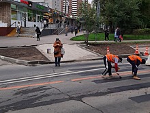 На Живописной улице обновили разметку