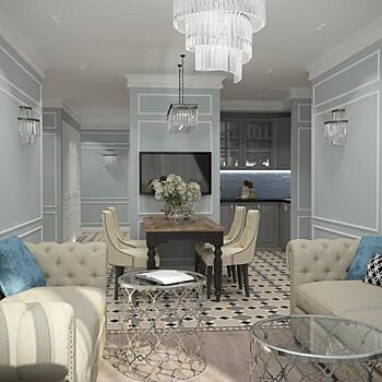 Американский стиль и лёгкий шик в московской квартире