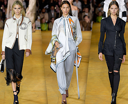 Агнесс Дейн, Ирина Шейк, Алеся Кафельникова и Кендалл Дженнер (теперь блондинка!) приняли участие в новом показе Burberry