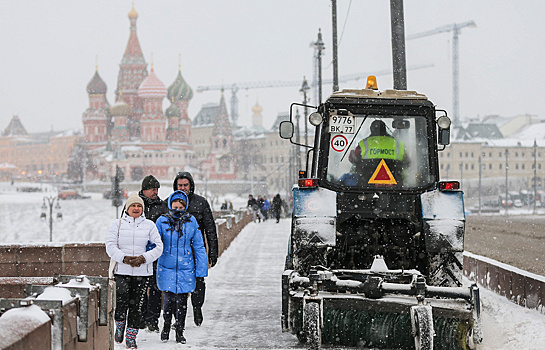 В Москве начался сильный снегопад