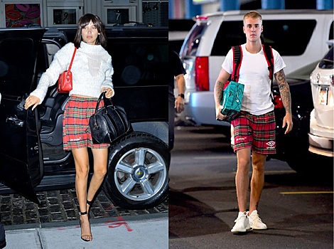 Одни на двоих: Джастин Бибер и Белла Хадид носят одинаковые шорты