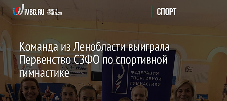 Команда из Ленобласти выиграла Первенство СЗФО по спортивной гимнастике